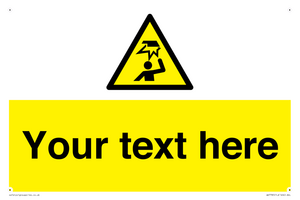 Custom warning overhead obstacle